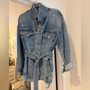 Citizens Of Humanity Distressed Blue Denim Jacket